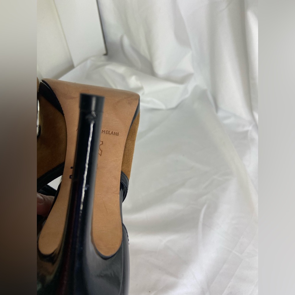 Antonio Melani Black and Tan Heels Elegant High Heel Design Size 8M - Picture 12 of 16